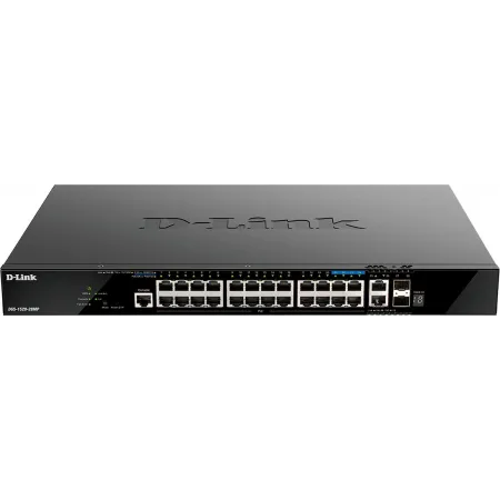 Коммутатор D-Link DGS-1520-28MP/A1A (L3) 24x1Гбит/с 2x10Гбит/с 4x2.5Гбит/с 2SFP+ 24PoE+ 370W управляемый