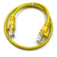 Патч-корд Buro UTP 4 пары cat.5E CCA molded 0.25м желтый RJ-45 (m)-RJ-45 (m)