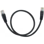 Патч-корд Buro UTP 4 пары cat.5E CCA molded 0.25м черный RJ-45 (m)-RJ-45 (m)