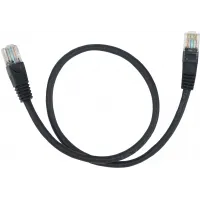 Патч-корд Buro UTP 4 пары cat.5E CCA molded 0.25м черный RJ-45 (m)-RJ-45 (m)