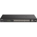 Коммутатор D-Link DGS-1100-26MPV2/A3A (L2) 24x1Гбит/с 2xКомбо(1000BASE-T/SFP) 24PoE 370W управляемый