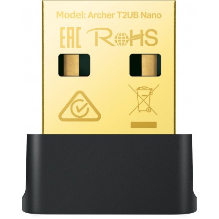 Сетевой адаптер Wi-Fi + Bluetooth TP-Link Archer T2UB Nano AC600 USB 2.0 (ант.внутр.) 1ант.