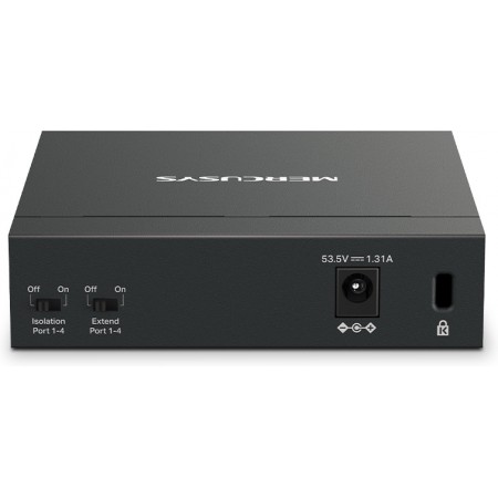 Коммутатор Mercusys MS105GP (L2) 5x1Гбит/с 4PoE+ 65W неуправляемый