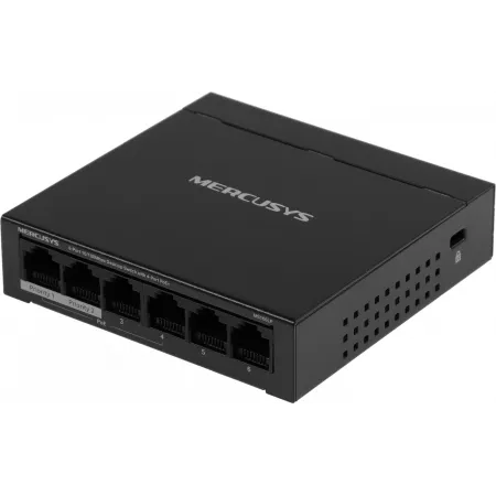 Коммутатор Mercusys MS106LP (L2) 6x100Мбит/с 4PoE+ 40W неуправляемый