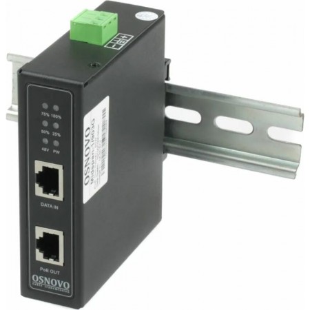 Инжектор PoE Osnovo Midspan-1/903G(Booster) 10/100/1000BASE-T 90Вт 12-57В(DC)