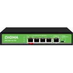 Коммутатор Digma DSP204G-1G-T80 (L2) 5x1Гбит/с 4PoE 4PoE+ 1PoE++ 80W неуправляемый