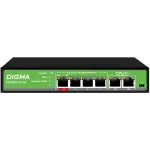 Коммутатор Digma DSP204G-2G-T80 (L2) 6x1Гбит/с 4PoE 4PoE+ 1PoE++ 80W неуправляемый