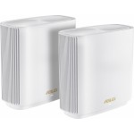 Бесшовный Mesh роутер Asus ZenWiFi XT9 (W-2-PK) AX7800 2.5GE/USB3.0 белый (упак.:2шт)