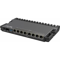 Маршрутизатор MikroTik RB5009UPr+S+IN 10/100/1000 компл.:устройство/крепления/адаптер черный