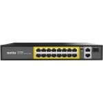 Коммутатор Netis P116GH (L2) 16x100Мбит/с 2x1Гбит/с 1SFP 16PoE 16PoE+ 240W неуправляемый