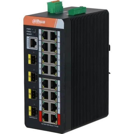 Коммутатор Dahua DH-IS4420-16GT-240 (L2) 20x1Гбит/с 3SFP 16PoE 240W управляемый