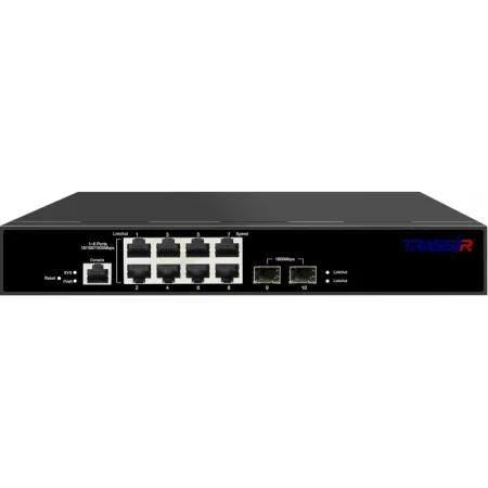 Коммутатор Trassir TR-NS24102S-120-8PoE (L2) 8x1Гбит/с 2SFP 8PoE 120W управляемый