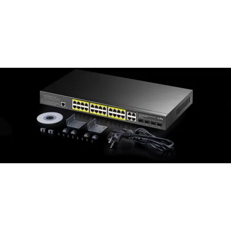 Коммутатор Cudy GS2028PS4-300W (L2) 28x1Гбит/с 4SFP 24PoE+ 300W управляемый
