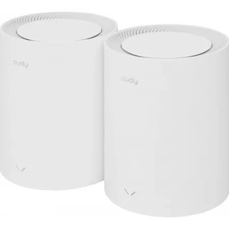 Бесшовный Mesh роутер Cudy M1800(2-Pack) AX1800 10/100/1000BASE-TX белый (упак.:2шт)