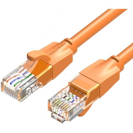 Патч-корд Vention IBEOH 1Гбит/с UTP 4 пары cat.6 CCA 2м оранжевый RJ-45 (m)-RJ-45 (m)