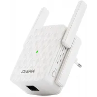 Повторитель беспроводного сигнала Digma D-WR310 (D-WR310V2) N300 Wi-Fi белый