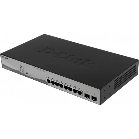 Коммутатор D-Link DGS-1210-10MP/F3A (L2) 8x1Гбит/с 2SFP 8PoE 130W настраиваемый