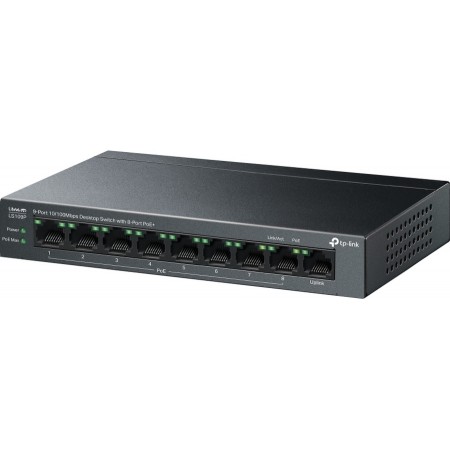 Коммутатор TP-Link LS109P (L2) 9x100Мбит/с 8PoE 8PoE+ 63W неуправляемый Коммутатор TP-Link LS109P (L2) 9x100Мбит/с 8PoE 8PoE+ 63W неуправляемый