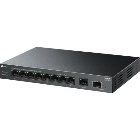 Коммутатор TP-Link LS1210GP (L2) 9x1Гбит/с 1SFP 8PoE 61W неуправляемый