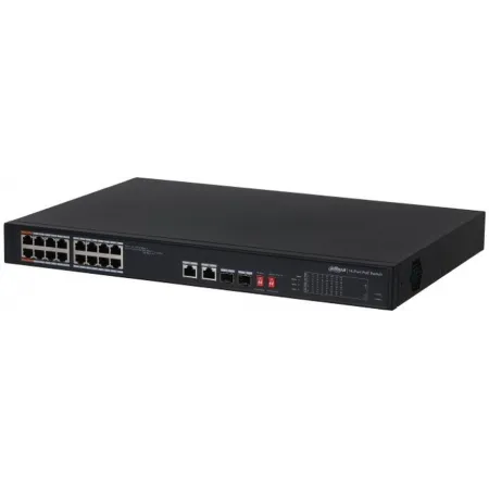 Коммутатор Dahua DH-S3218-16ET-135 (L2) 16x100Мбит/с 2x1Гбит/с 2SFP 135W управляемый