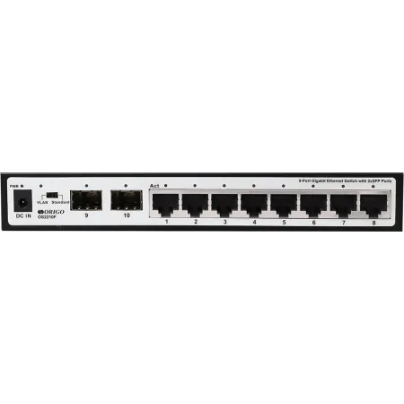 Коммутатор Origo OS2210F OS2210F/A1A (L2) 8x1Гбит/с 2SFP неуправляемый