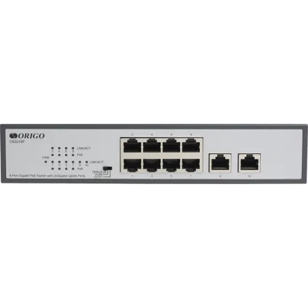 Коммутатор Origo OS2210P/120W OS2210P/120W/A1A (L2+) 10x1Гбит/с 8PoE+ 120W неуправляемый