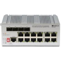 Коммутатор Origo OI3112P OI3112P/185W/A1A (L2) 8x1Гбит/с 4xКомбо(1000BASE-T/SFP) 4SFP 8PoE+ 185W управляемый