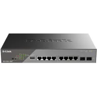 Коммутатор D-Link DSS-200G-10MP/A1A (L2) 8x1Гбит/с 2SFP 8PoE+ 130W настраиваемый