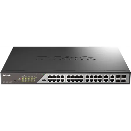 Коммутатор D-Link DSS-200G-28MPP/A1A (L2) 24x1Гбит/с 4xКомбо(1000BASE-T/SFP) 518W настраиваемый
