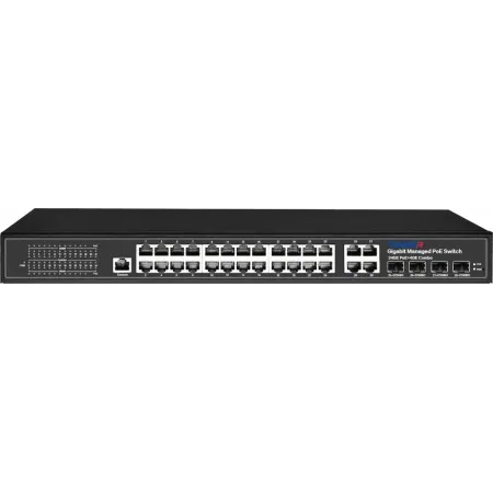 Коммутатор Trassir TR-NS24284C-400-24PoE (L2) 24x1Гбит/с 4xКомбо(1000BASE-T/SFP) 24PoE 400W управляемый