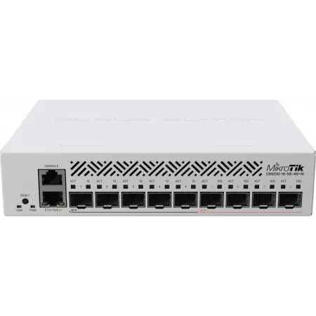 Коммутатор MikroTik CRS310-1G-5S-4S+IN (L3) 6x1Гбит/с 4x10Гбит/с 5SFP 4SFP+ 1PoE управляемый
