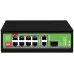 Коммутатор Digma DSP408F-2G1S-300 (L2) 8x100Мбит/с 2x1Гбит/с 1SFP 8PoE 8PoE+ 1PoE++ 300W неуправляемый