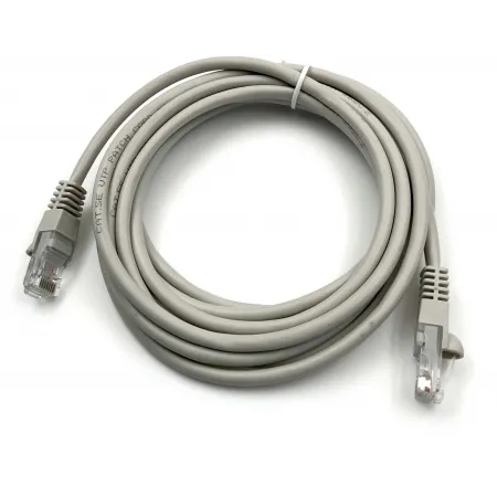 Патч-корд KingPrice KP-PC-c5e-3m-g 1Гбит/с UTP 4 пары cat.5E CCA molded 3м серый RJ-45 (m)-RJ-45 (m)