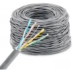 Кабель сетевой KingPrice KP-utp-c5e-0.5mm-cca-305m 1Гбит/с UTP 4 пары cat.5E solid 0.5мм CCA 305м серый