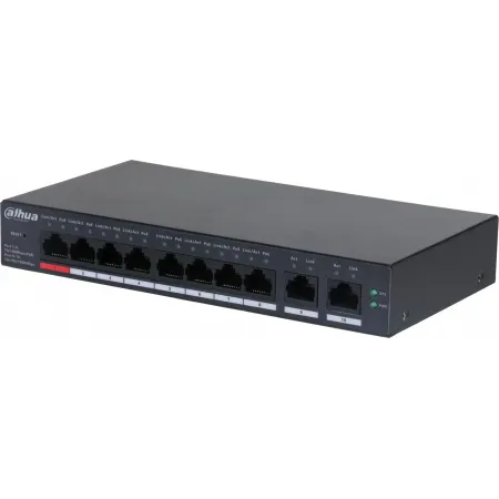 Коммутатор Dahua DH-CS4010-8ET-110 (L2) 8x100Мбит/с 2x1Гбит/с 8PoE 110W управляемый