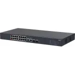 Коммутатор Dahua DH-CS4218-16ET-190 (L2) 16x100Мбит/с 2x1Гбит/с 2xКомбо(1000BASE-T/SFP) 2SFP 16PoE 190W управляемый
