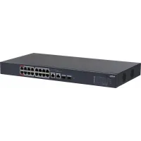 Коммутатор Dahua DH-CS4218-16ET-240 (L2) 16x100Мбит/с 2xКомбо(1000BASE-T/SFP) 2SFP 16PoE 240W управляемый