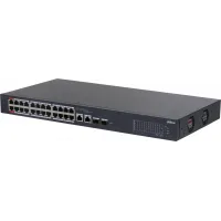 Коммутатор Dahua DH-CS4226-24ET-375 (L2) 24x100Мбит/с 2xКомбо(1000BASE-T/SFP) 2SFP 24PoE 375W управляемый