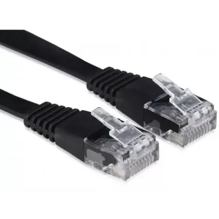 Патч-корд Buro Flat 1Гбит/с UTP 4 пары cat.6 Cu molded 0.5м черный RJ-45 (m)-RJ-45 (m) (BU-C6-FLAT-0.5M-B)
