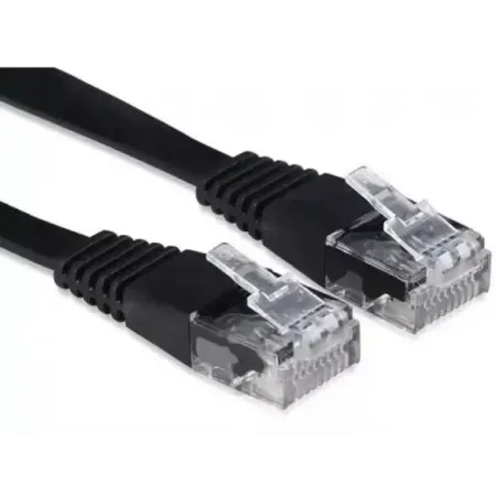 Патч-корд Buro Flat 4Гбит/с UTP 4 пары cat.6 Cu molded 1.5м черный RJ-45 (m)-RJ-45 (m) (BU-С6-FLAT-1.5M-B)