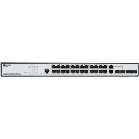 Коммутатор Origo OS3128P/250W OS3128P/250W/A1A 24x1Гбит/с 2xКомбо(1000BASE-T/SFP) 2SFP 24PoE+ 250W управляемый