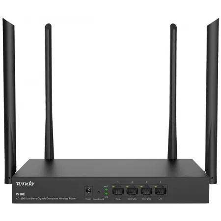 Роутер беспроводной Tenda W18E AC1200 10/100/1000BASE-TX черный