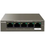 Коммутатор Tenda TEF1105P-4-63W (L2) 5x100Мбит/с 4PoE 58W неуправляемый