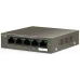 Коммутатор Tenda TEF1105P-4-63W (L2) 5x100Мбит/с 4PoE 58W неуправляемый