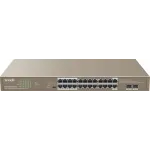 Коммутатор Tenda TEG1126P-24-410W (L2) 24x1Гбит/с 2SFP 24PoE 370W неуправляемый