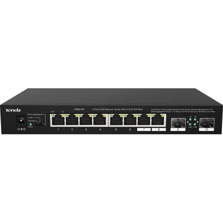 Коммутатор Tenda TEM2010F (L2) 8x2.5Гбит/с 2SFP неуправляемый