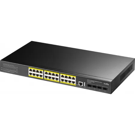 Коммутатор Cudy GS5024PS4-400W (L3) 24x1Гбит/с 4SFP+ 24PoE+ 400W управляемый