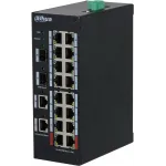 Коммутатор Dahua DH-HS3220-16GT-190 (L2) 18x1Гбит/с 4xКомбо(1000BASE-T/SFP) 2SFP 16PoE+ 190W неуправляемый