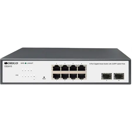 Коммутатор Origo OS2410 OS2410/A1A (L2) 8x1Гбит/с 2SFP настраиваемый