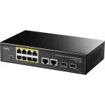 Коммутатор Cudy GS1010PS2 (L2) 10x1Гбит/с 2xКомбо(1000BASE-T/SFP) 2SFP 8PoE 120W неуправляемый
